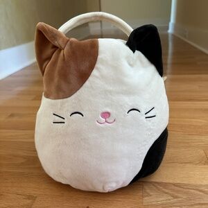 Original Squishmallows Cam the Cat Basket Pail Bag Handbag Plush